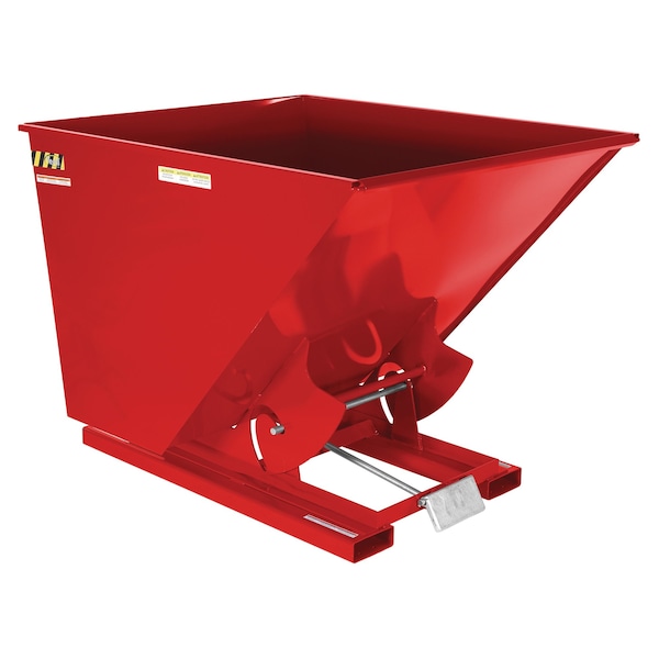 Vestil Heavy Duty Self-Dumping Hopper 2 Cubic Yard 6000 lb Red D-200-HD-SR - main
